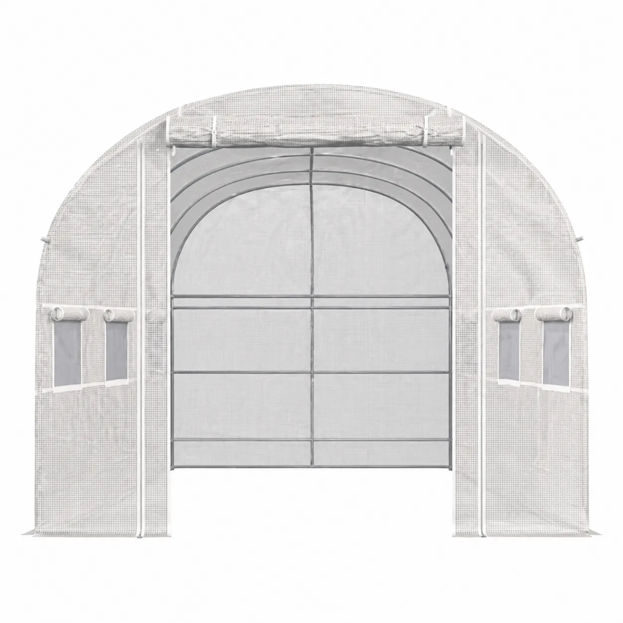 Serre Tunnel Acier Polyéthylène Blanc 600x300x200 cm