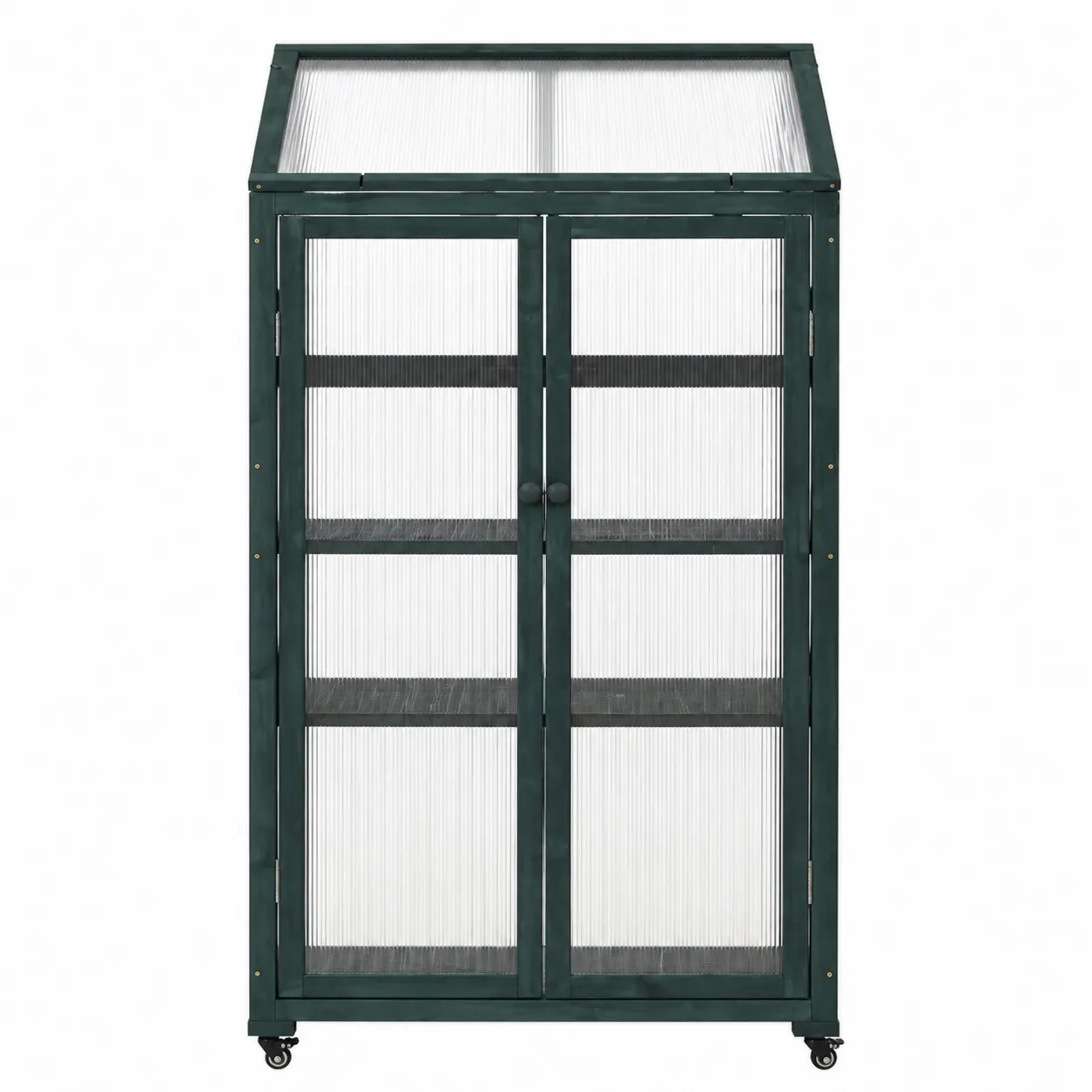 Serre en métal et polycarbonate avec roues 120x60x60 cm