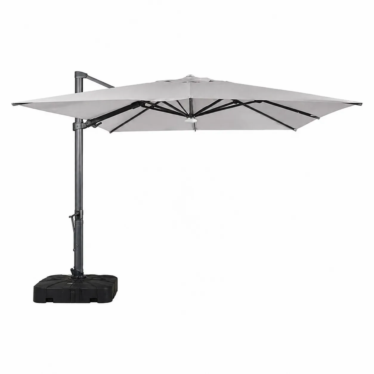 Parasol déporté en aluminium avec toile polyester 300 cm