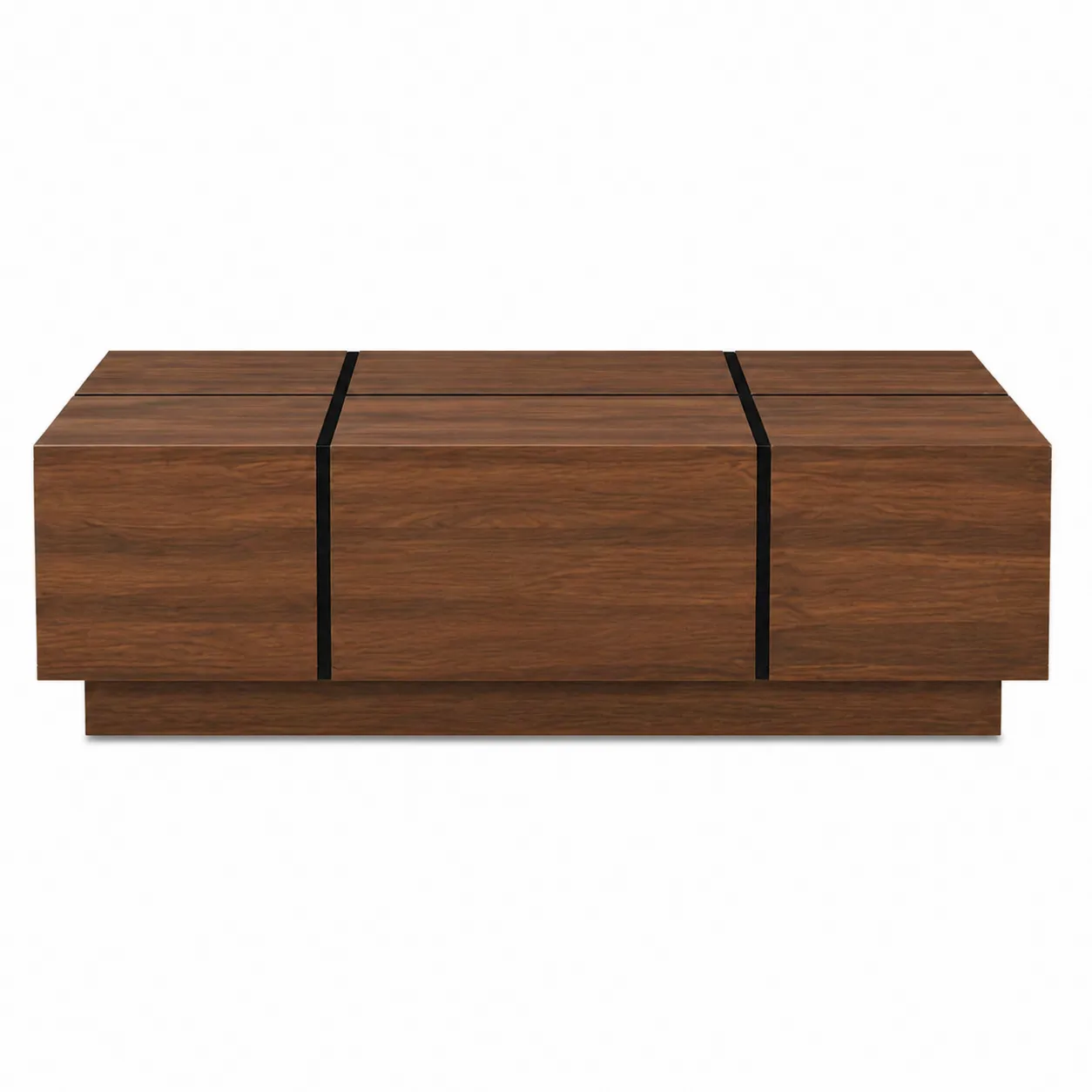 Table basse en bois de noyer 120 x 60 x 35 cm