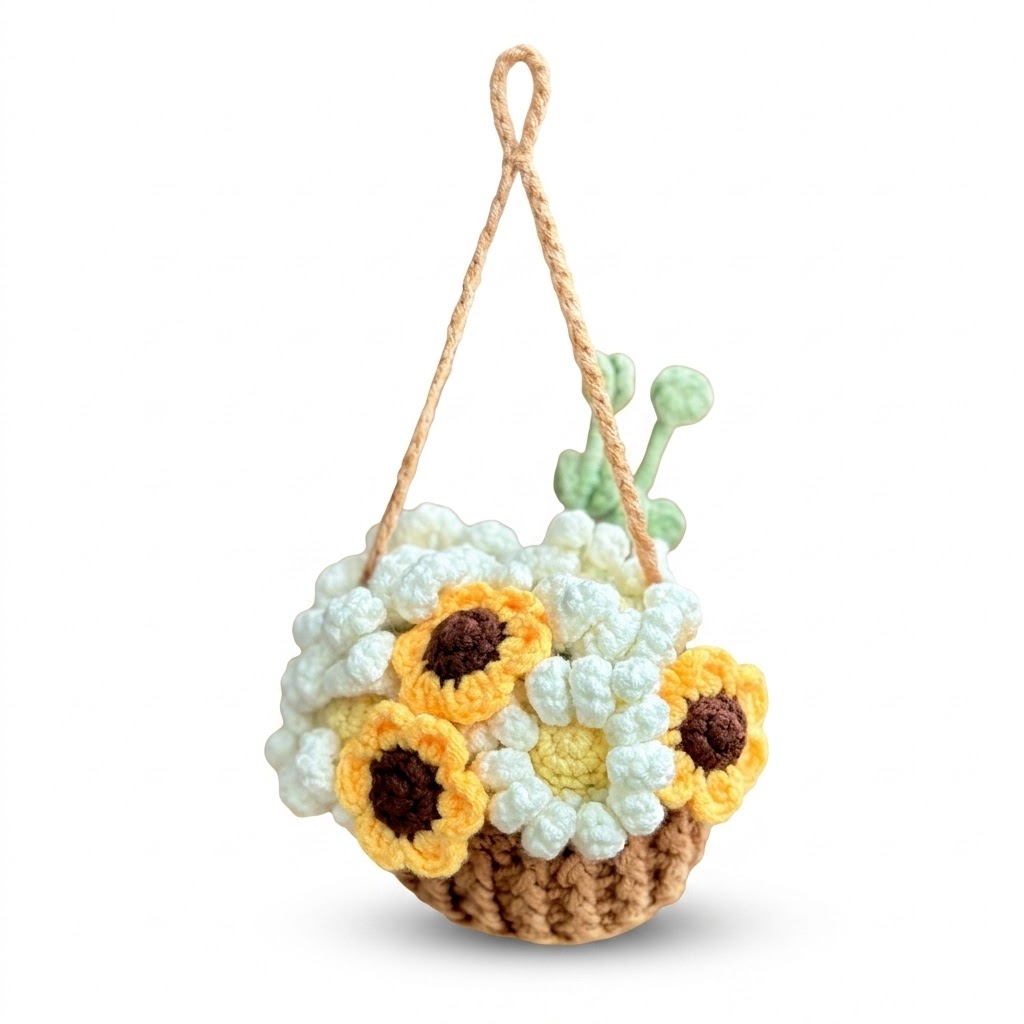 Sunflower Basket Mix Crochet Pattern
