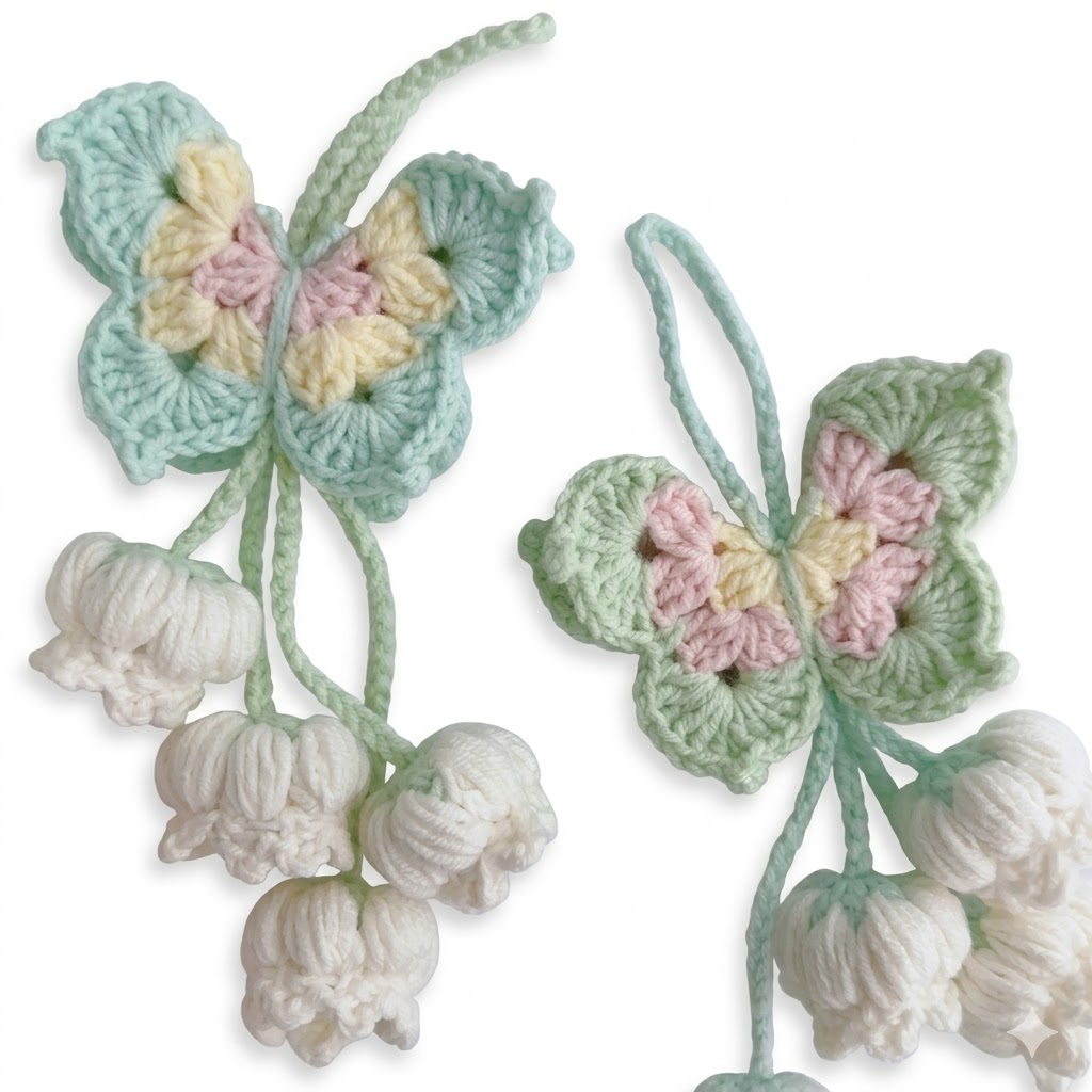 Butterfly Lily Charm Crochet Pattern
