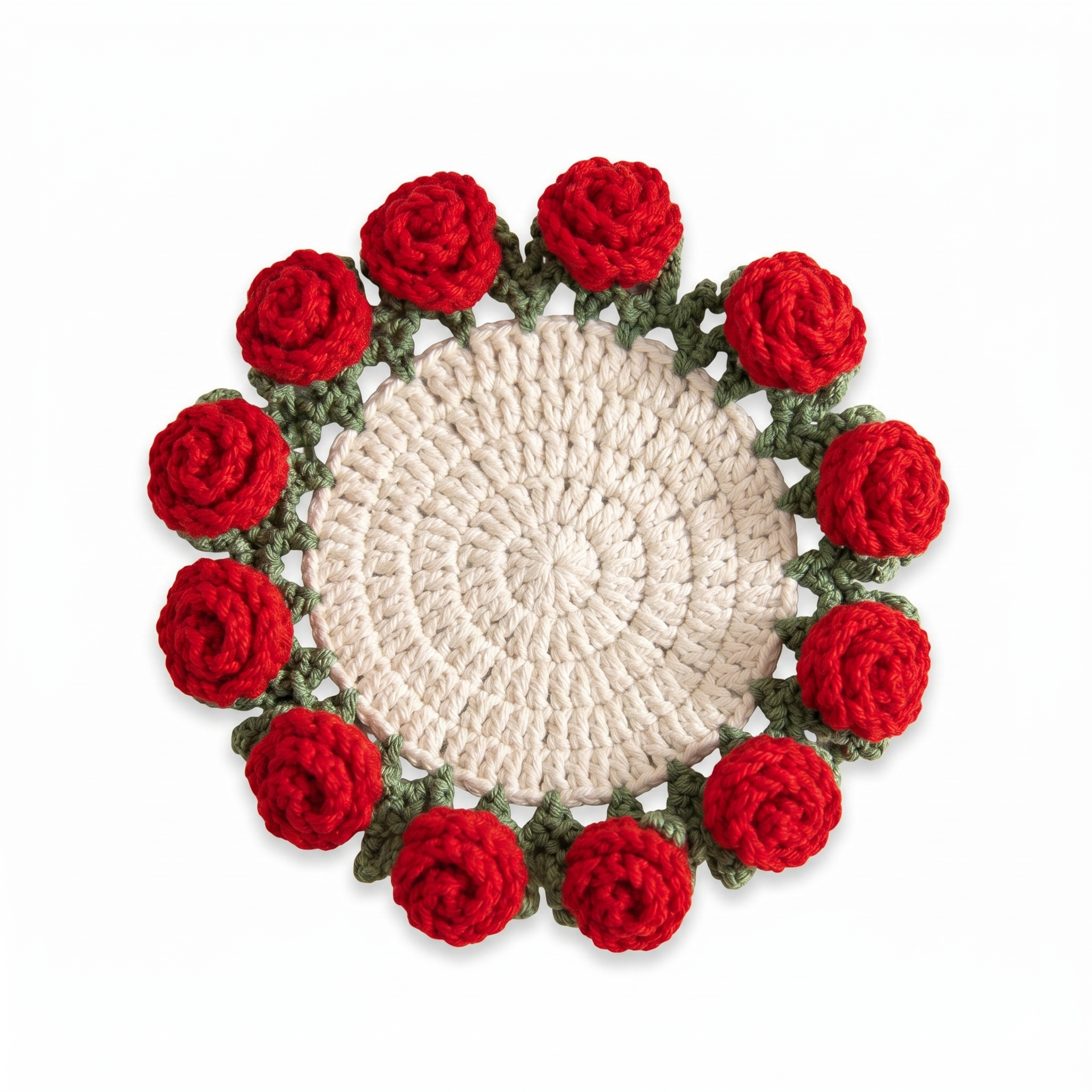 Rose Coaster Crochet Pattern