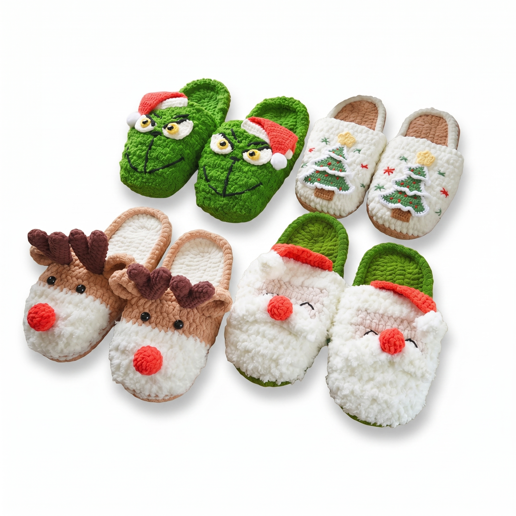 Christmas Slippers Crochet Pattern 