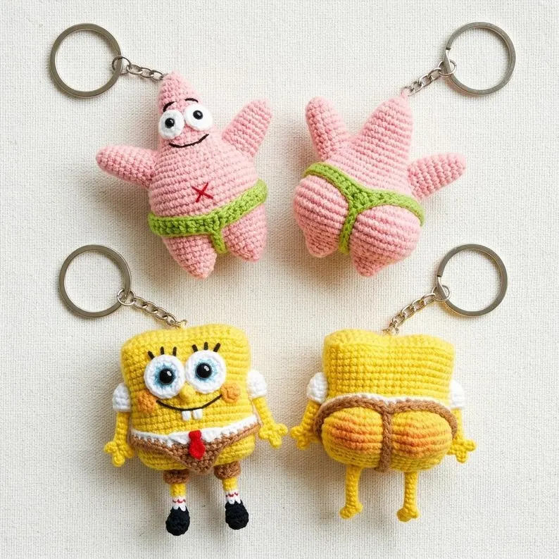 Pink Star And Yellow Square Crochet Pattern