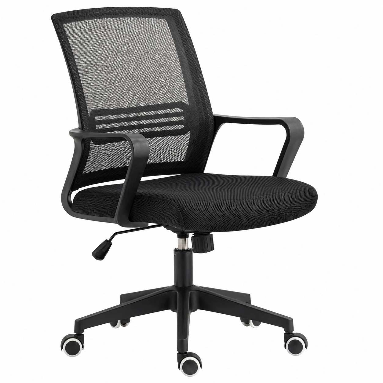 Ergonomischer Drehstuhl mit Netzrücken und Armlehnen Rosa Weiss h?henverstellbar B/T/H ca. 60x60x90-100 cm-cartmovo