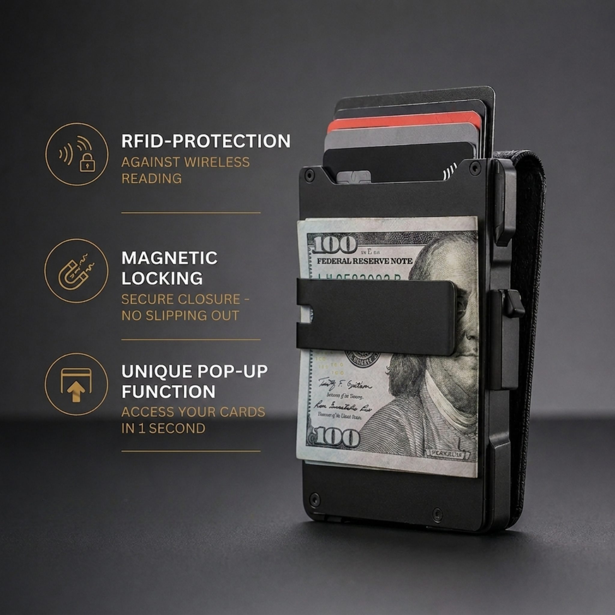 Brixnnest MagVault® Minimalist Wallet - Maximum Capacity. Minimal Footprint.