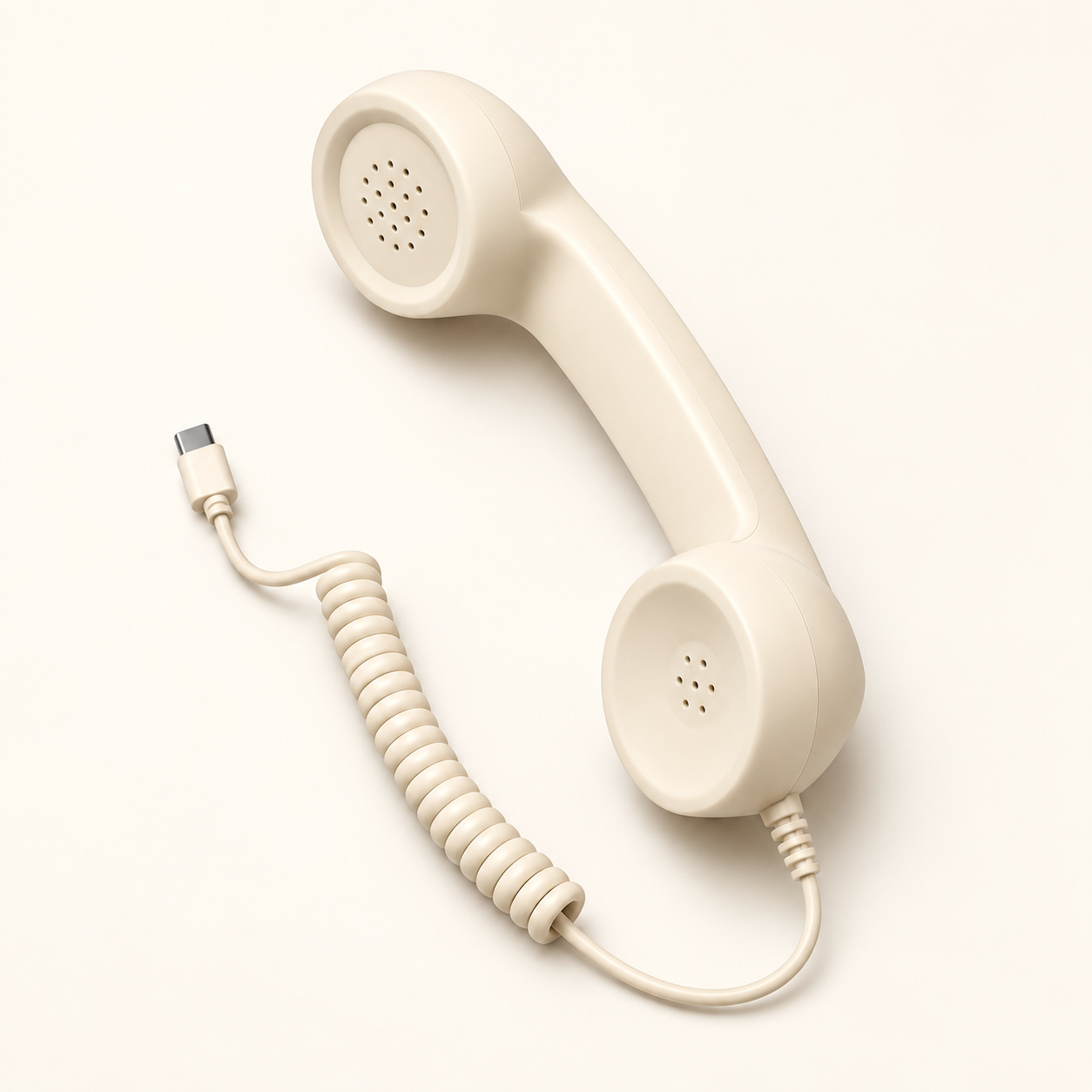 Retro ’80s Phone Handset – Classic Corded Style with USB-C