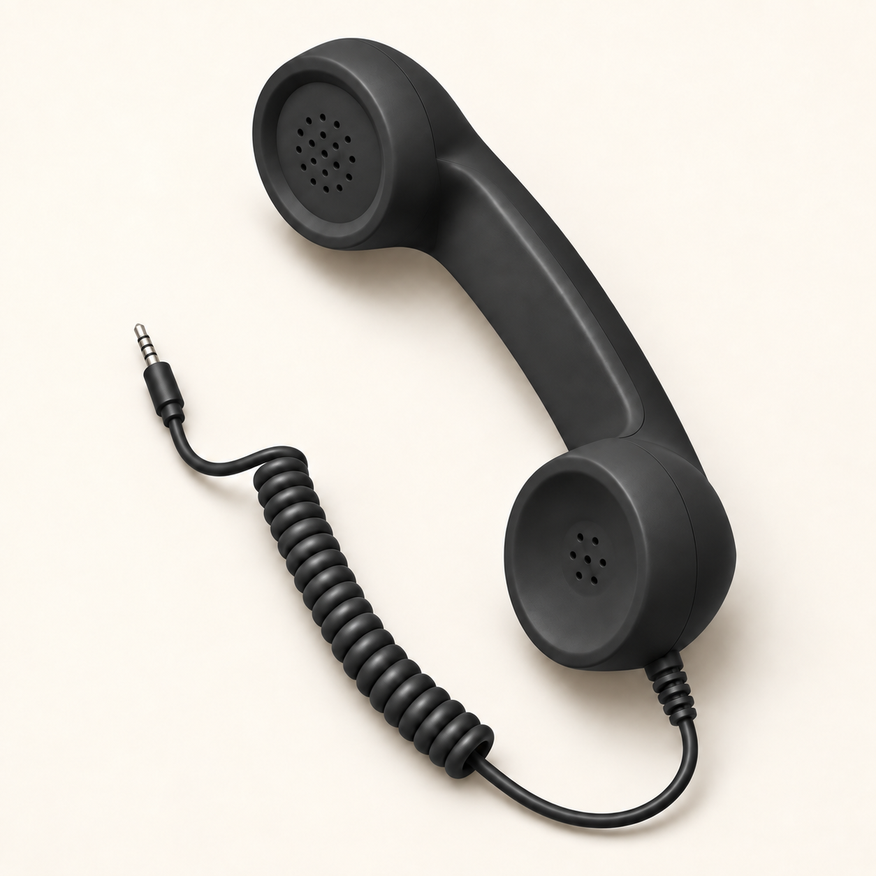 Retro ’80s Phone Handset – Classic Corded Style with USB-C