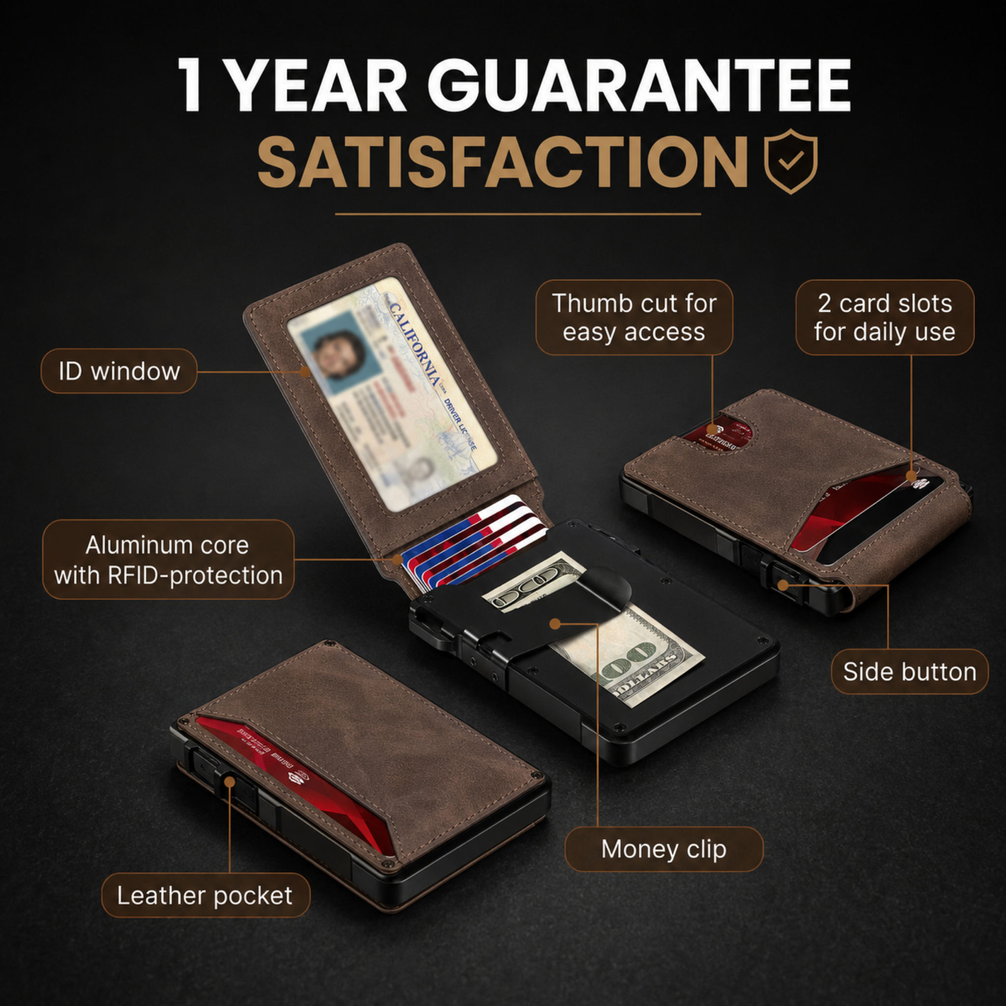 Brixnnest MagVault® Minimalist Wallet - Maximum Capacity. Minimal Footprint.
