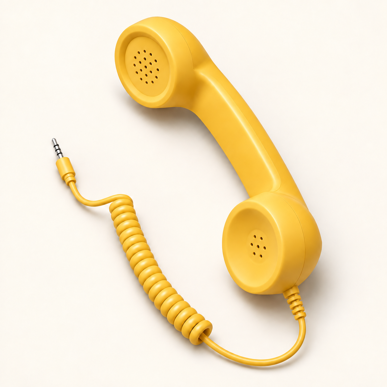 Retro ’80s Phone Handset – Classic Corded Style with USB-C