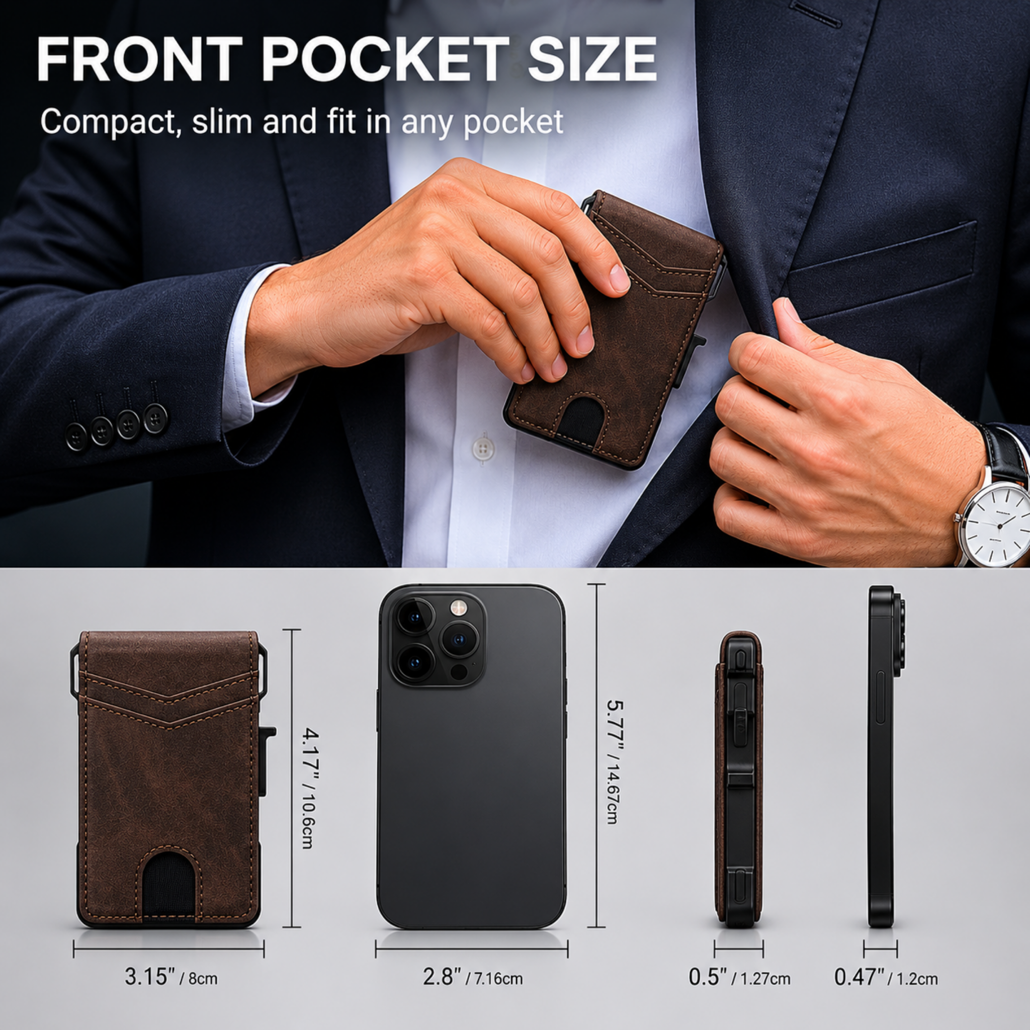 Brixnnest MagVault® Minimalist Wallet - Maximum Capacity. Minimal Footprint.
