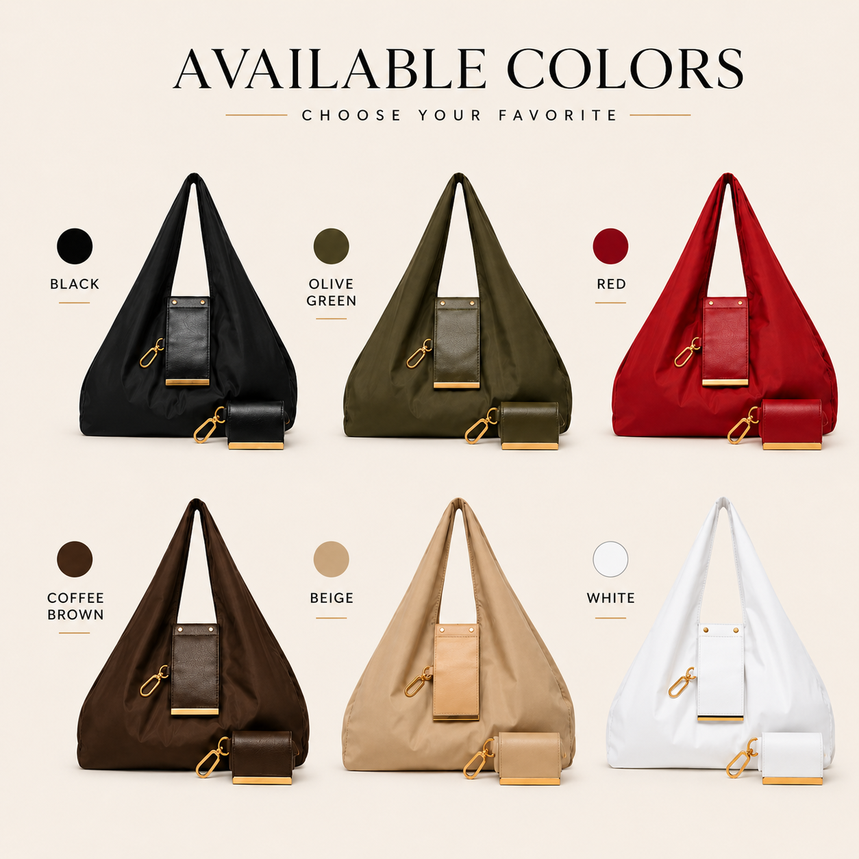 Foldable Nylon Shopping Tote