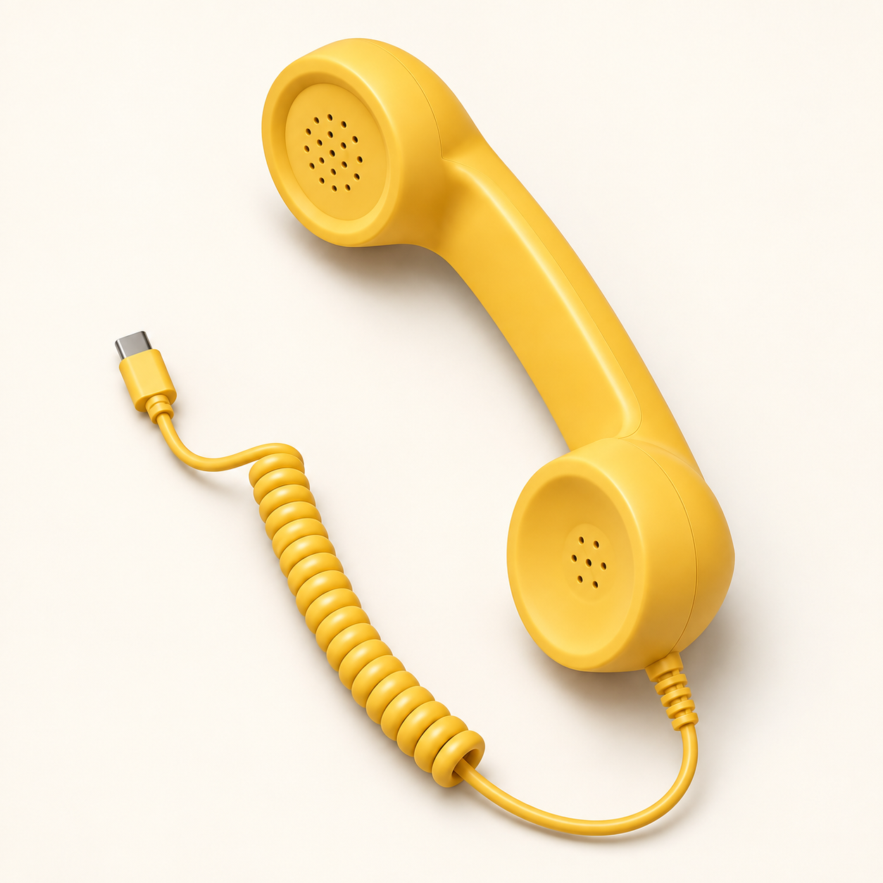 Retro ’80s Phone Handset – Classic Corded Style with USB-C