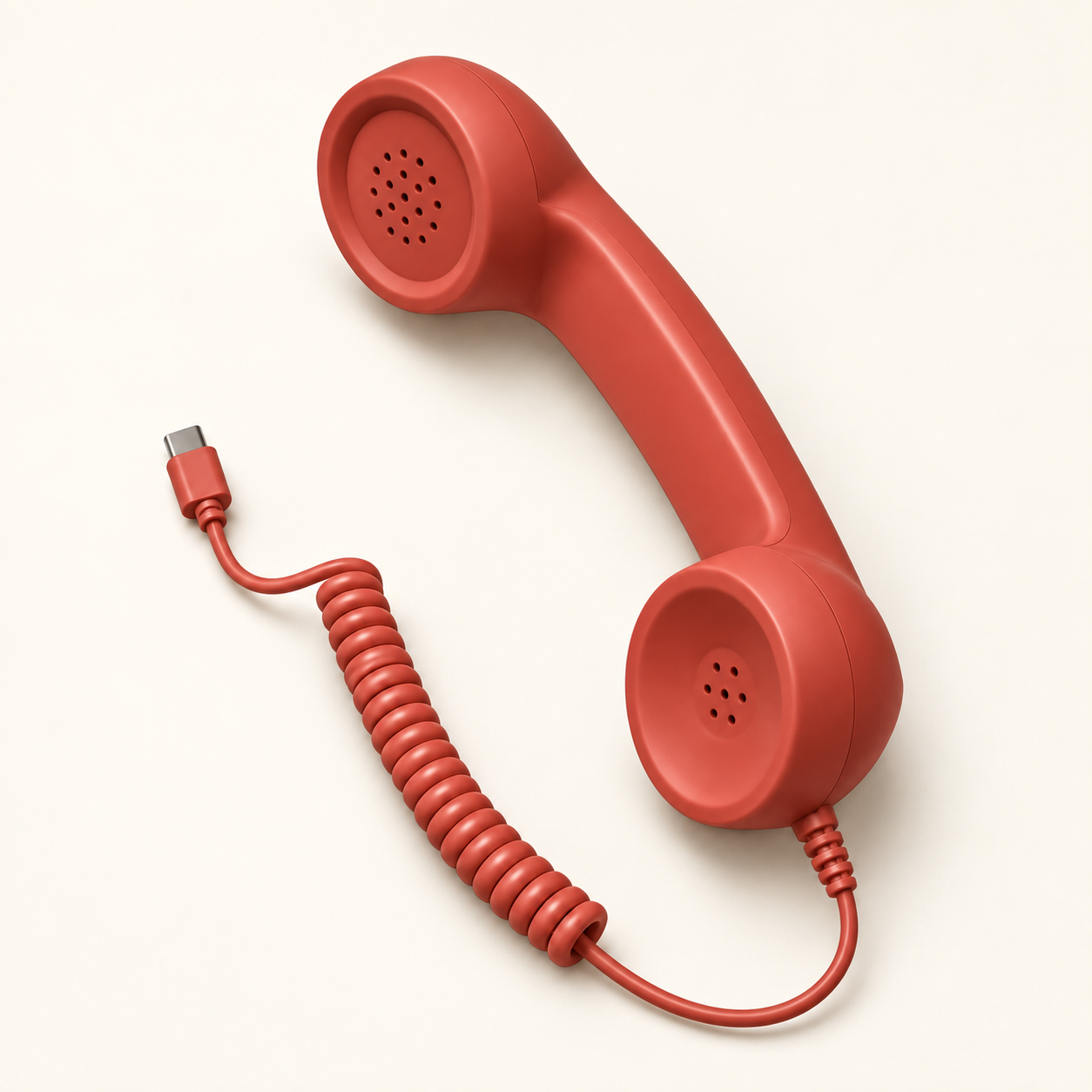 Retro ’80s Phone Handset – Classic Corded Style with USB-C