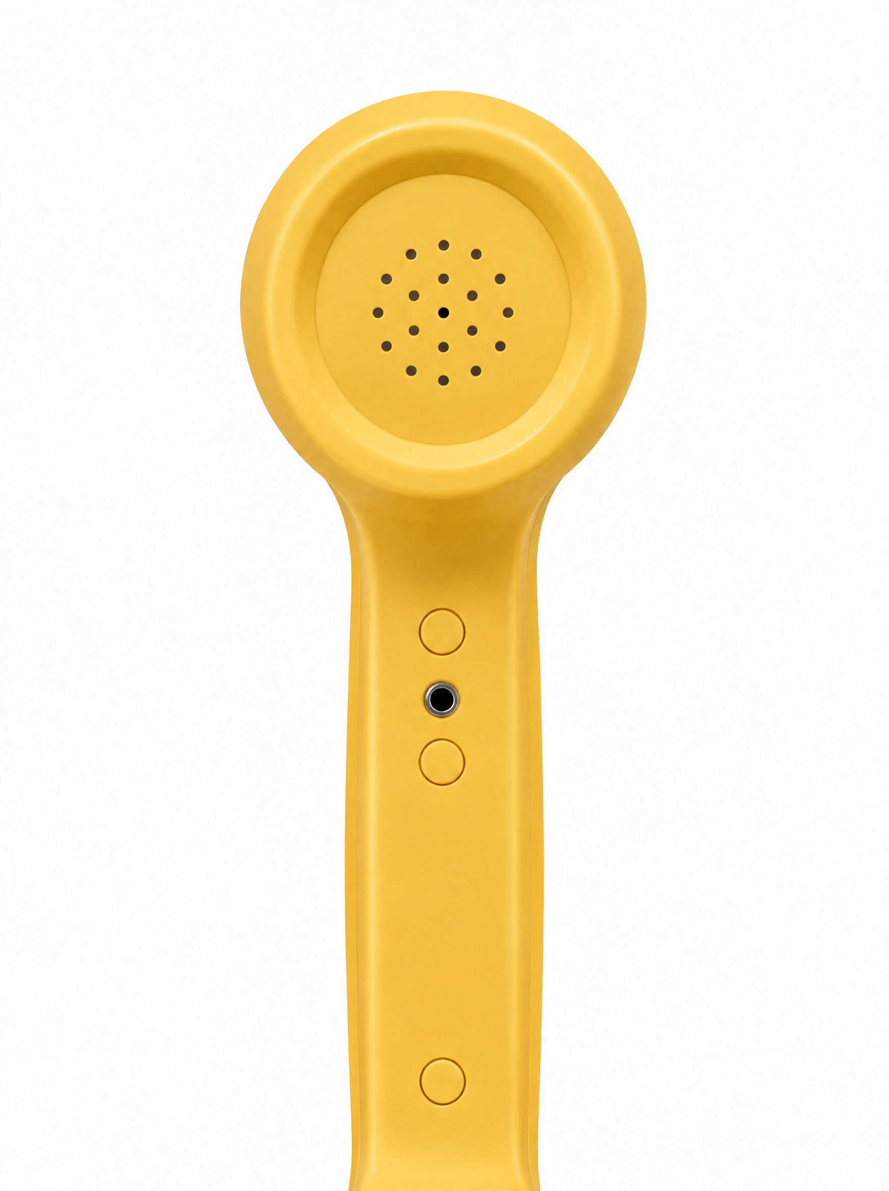 Topaz yellow retro corded phone handset