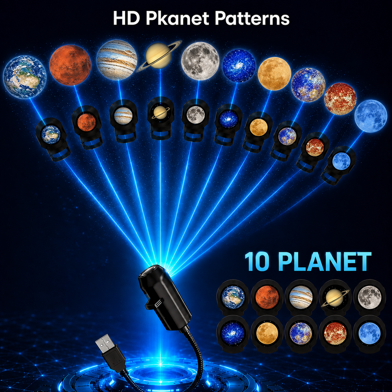 Ocean & Galaxy Projector 🌌: Bring ultra-HD 3D ocean and galaxy projections into your home ✨ — transform any room or car into a stunning aquarium in just 1 second! 🐠