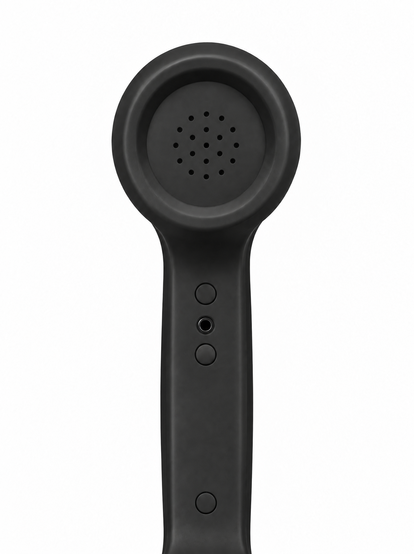 Black retro corded phone handset