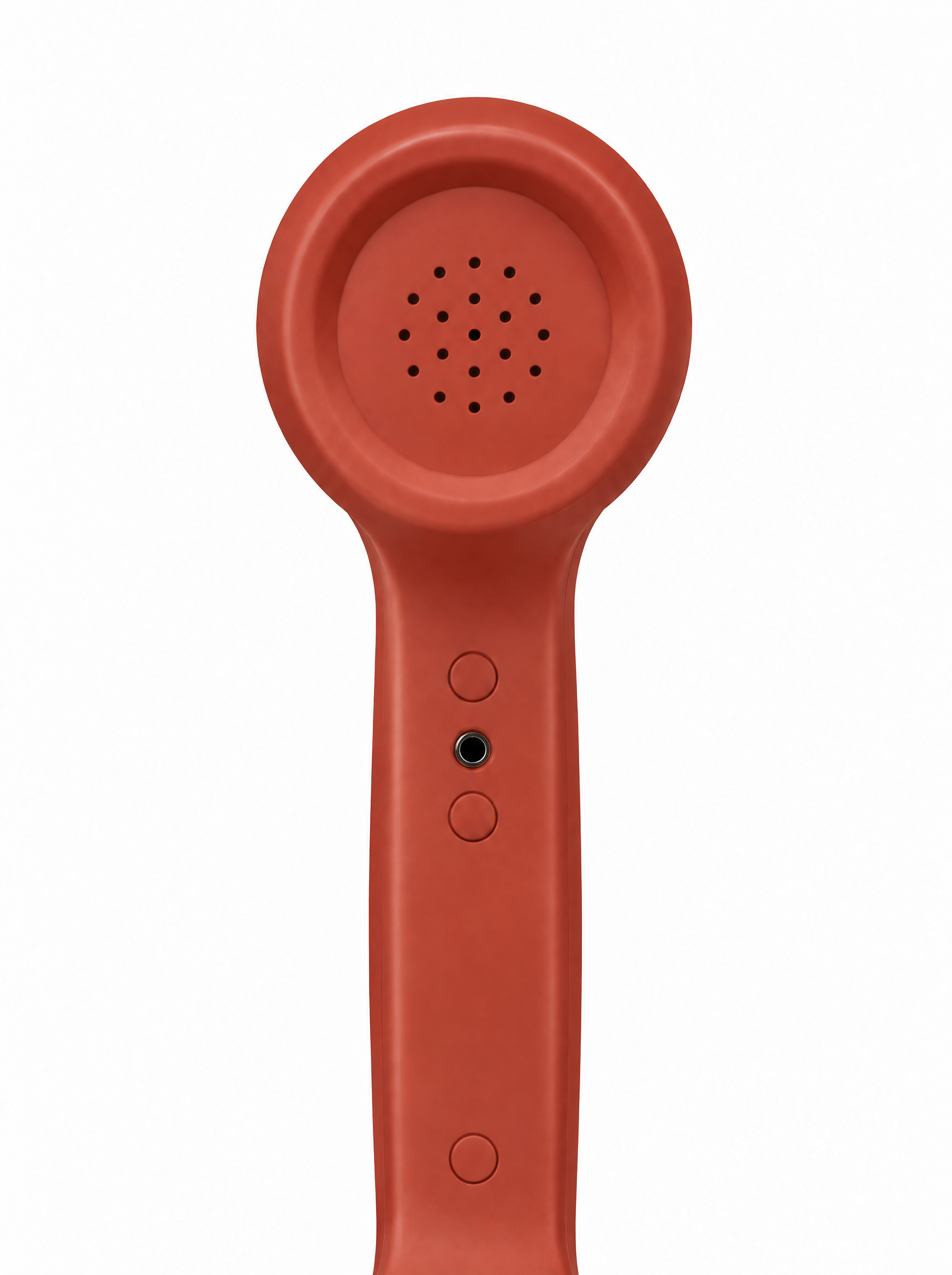 Red retro corded phone handset