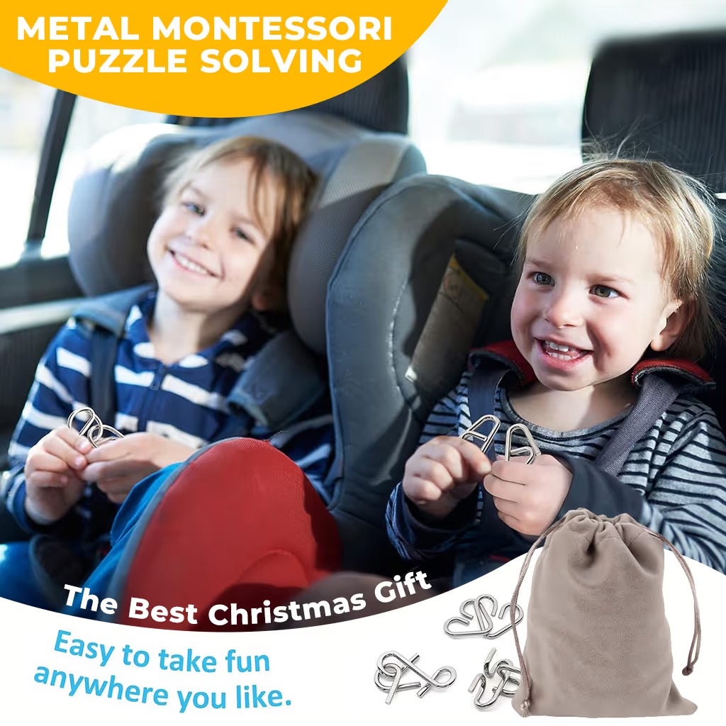 🎁 Metal Montessori Puzzle Solving