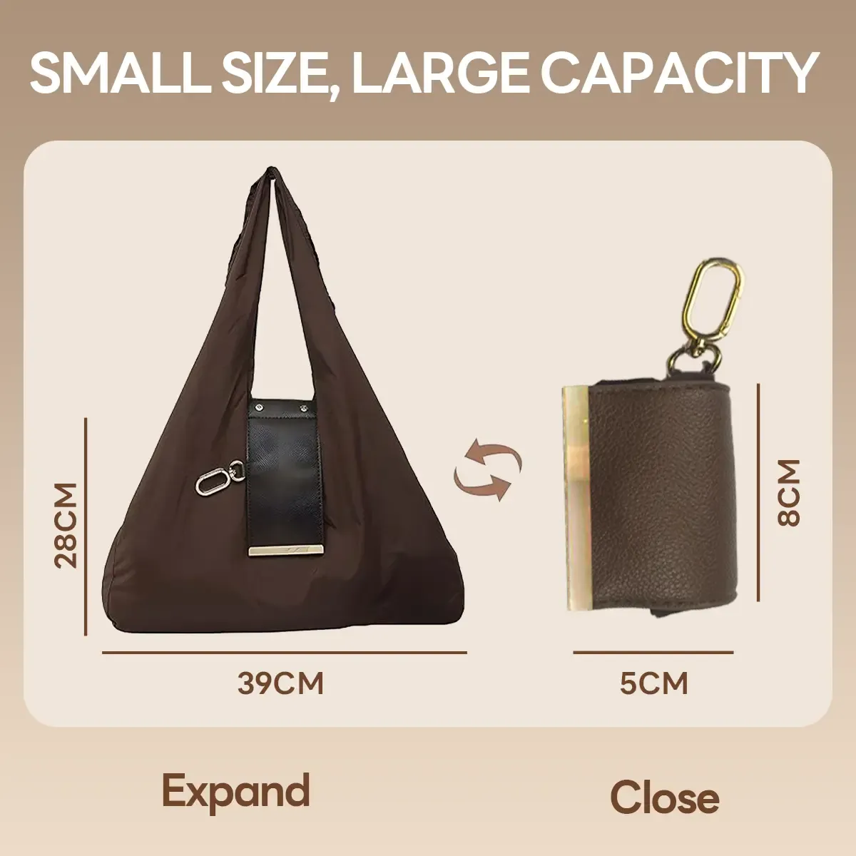 Foldable Nylon Shopping Tote