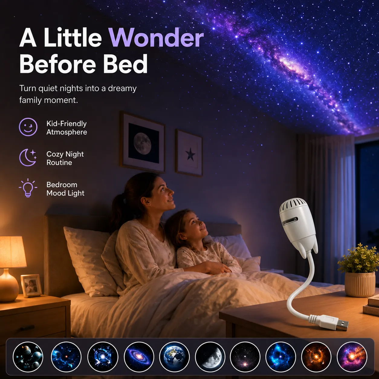 Ocean & Galaxy Projector 🌌: Bring ultra-HD 3D ocean and galaxy projections into your home ✨ — transform any room or car into a stunning aquarium in just 1 second! 🐠