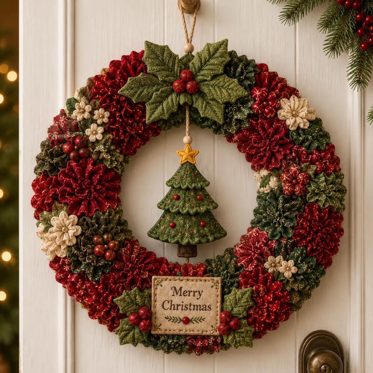 🔥50% Off Last Day 🎄 3D Fabric Poke Wreath DIY Kit