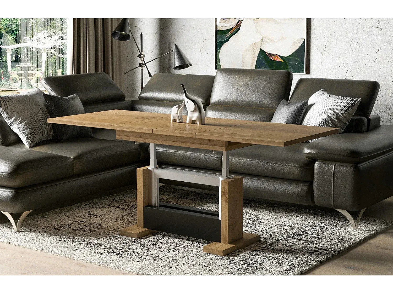 Ausziehbarer Couchtisch mit variabler Länge-Nordiranest