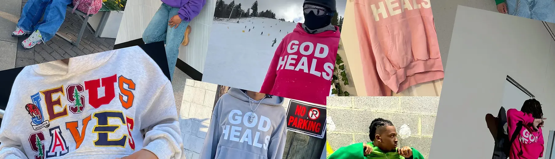 Individuals wearing various items of clothing