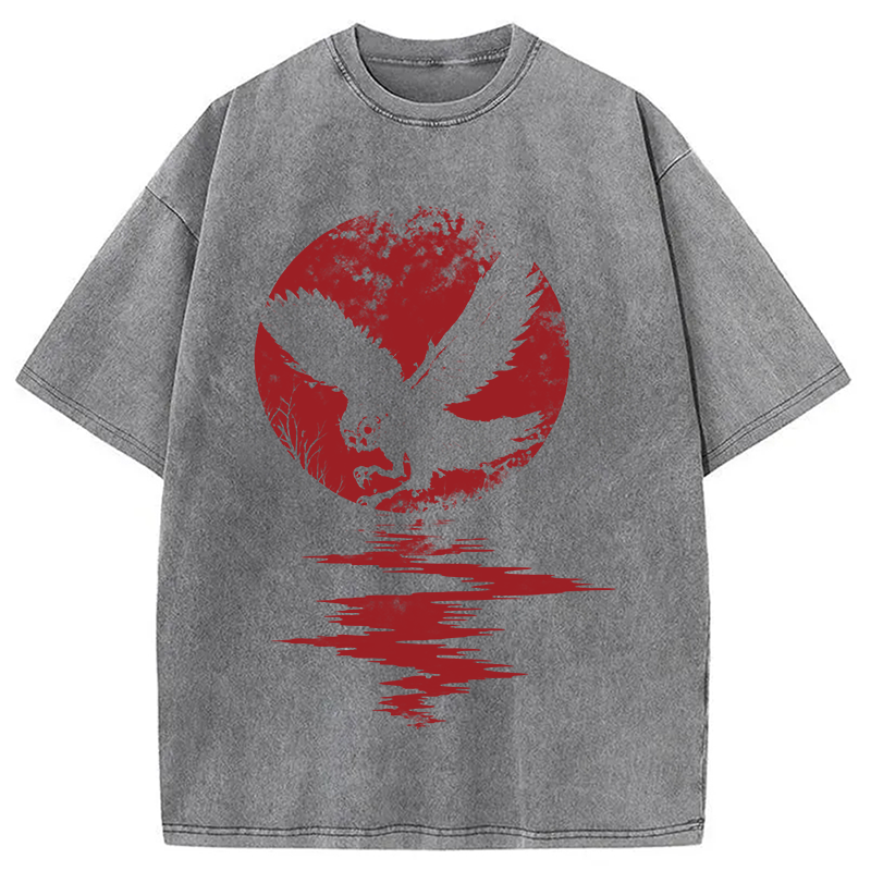 Modecanvas The Hunter DTG Printing Washed T-Shirt-modecanvas