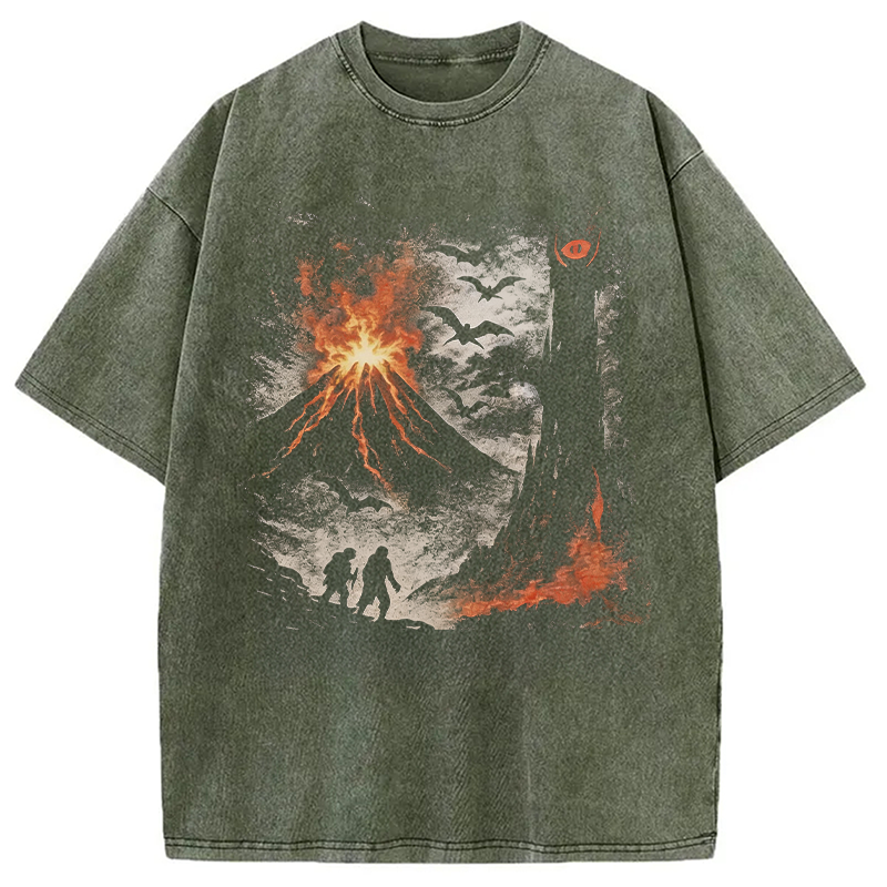 Modecanvas The Dark Lands DTG Printing Washed T-Shirt-modecanvas