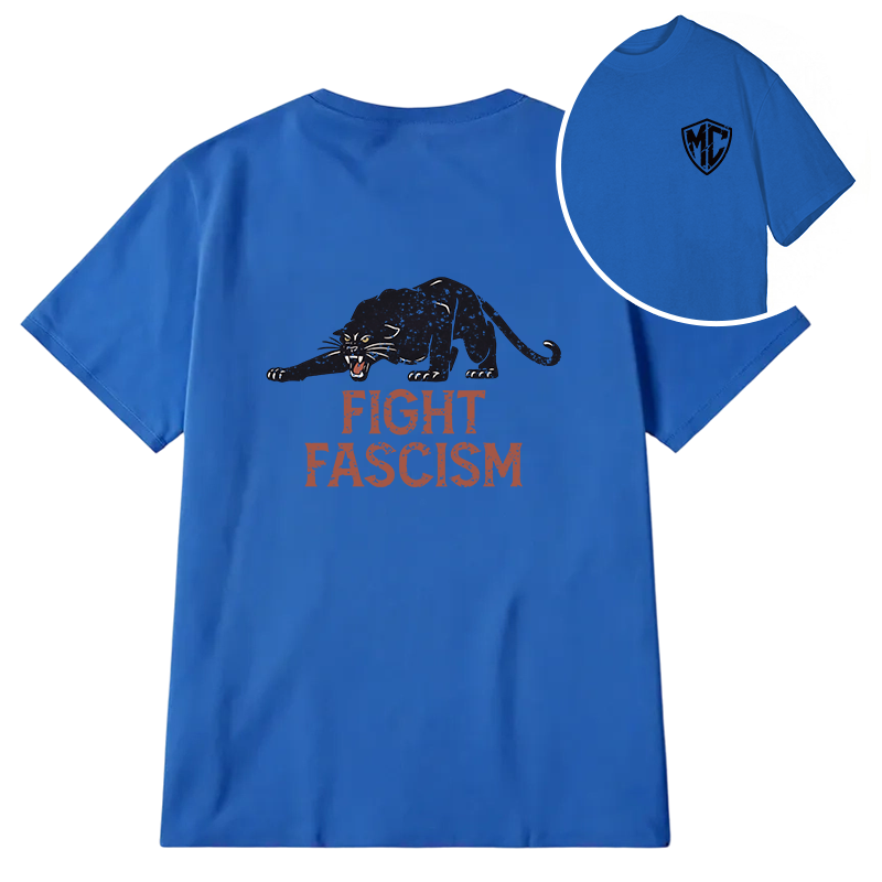 Modecanvas Fight Black Panther DTG Printing Back Classic T-Shirt