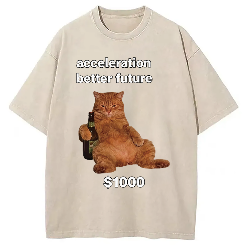 Modecanvas Acceleration Better Future DTG Printing Washed T-Shirt
