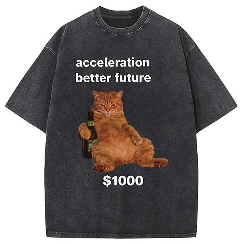 Modecanvas Acceleration Better Future DTG Printing Washed T-Shirt