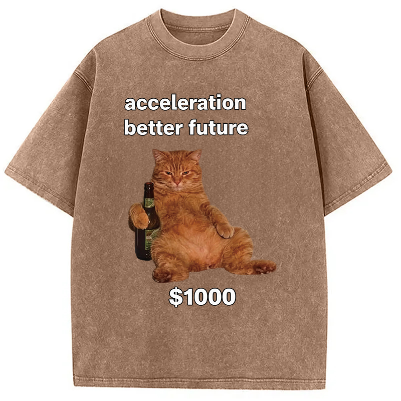 Modecanvas Acceleration Better Future DTG Printing Washed T-Shirt