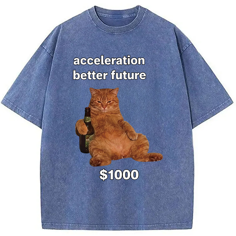 Modecanvas Acceleration Better Future DTG Printing Washed T-Shirt
