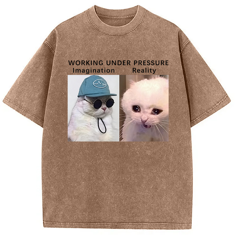 Modecanvas Working Under Pressure DTG Printing Washed T-Shirt