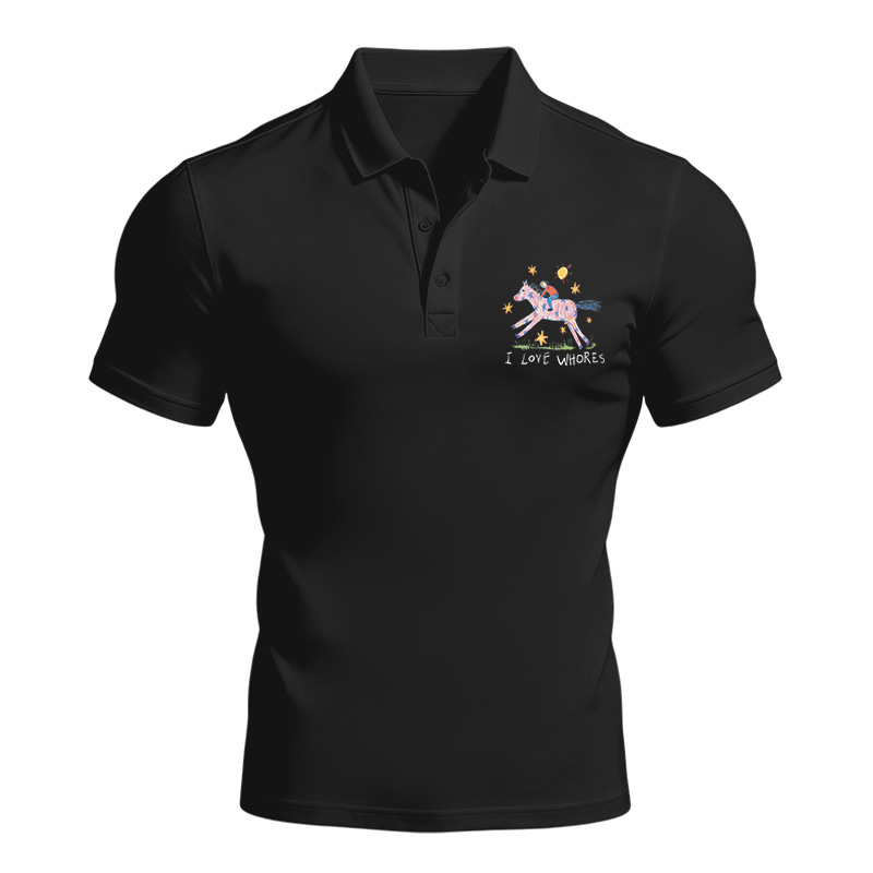 Modecanvas I Love Whores Meme Polo Shirt
