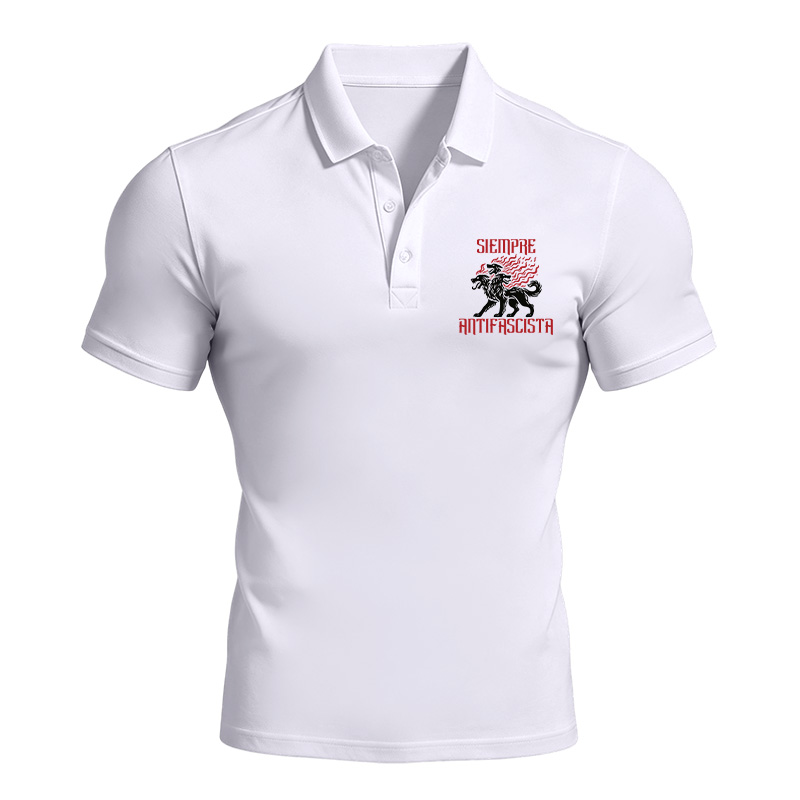 Modecanvas Siempre Antifascista Fire Polo Shirt