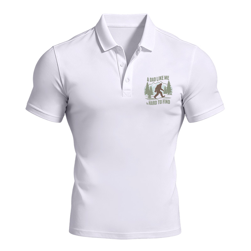 Modecanvas Bigfoot Funny Camping Dad Polo Shirt