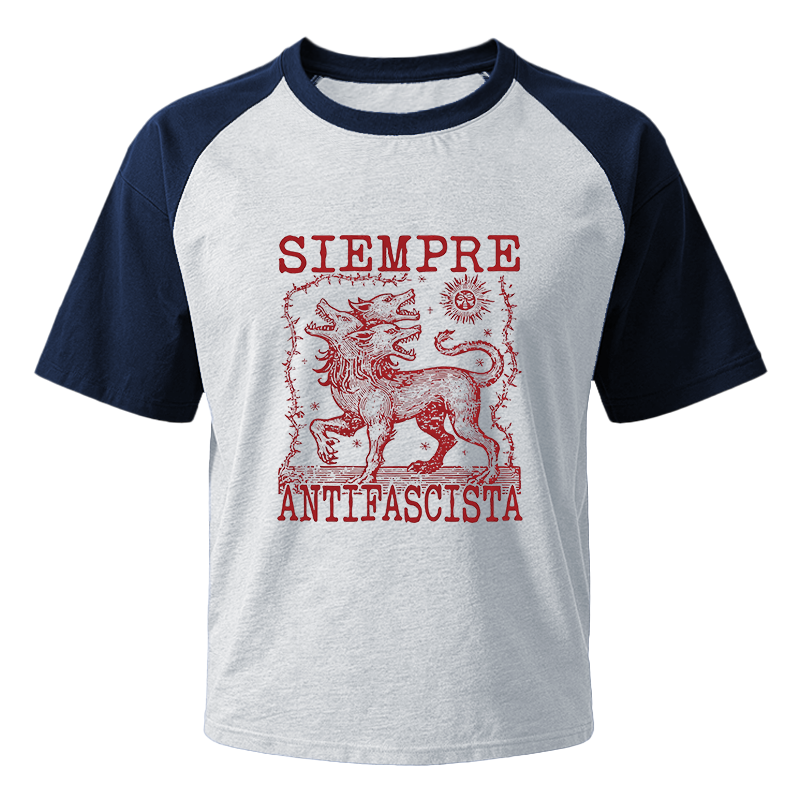 Modecanvas Siempre Antifascista Raglan T-Shirt