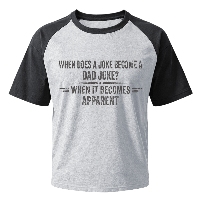 Modecanvas Funny Dad Joke Raglan T-Shirt
