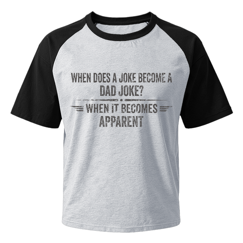 Modecanvas Funny Dad Joke Raglan T-Shirt