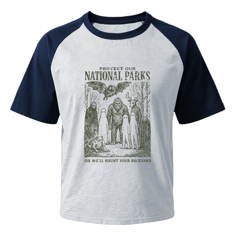 Modecanvas Mothman Protect Our Parks Raglan T-Shirt