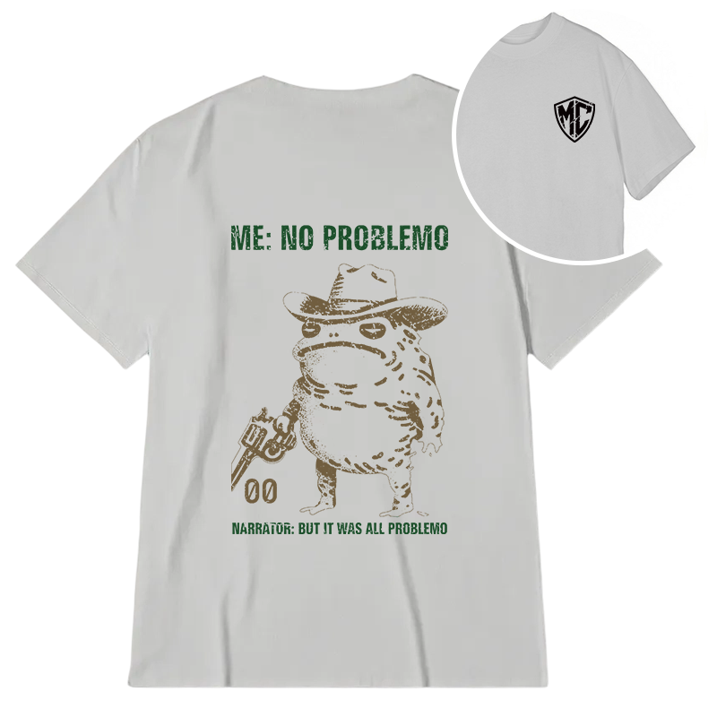 Modecanvas No Problemo Frog DTG Printing Back Classic T-Shirt