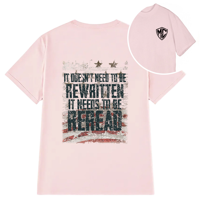 Modecanvas REREAD, Not Rewritten DTG Printing Back Classic T-Shirt