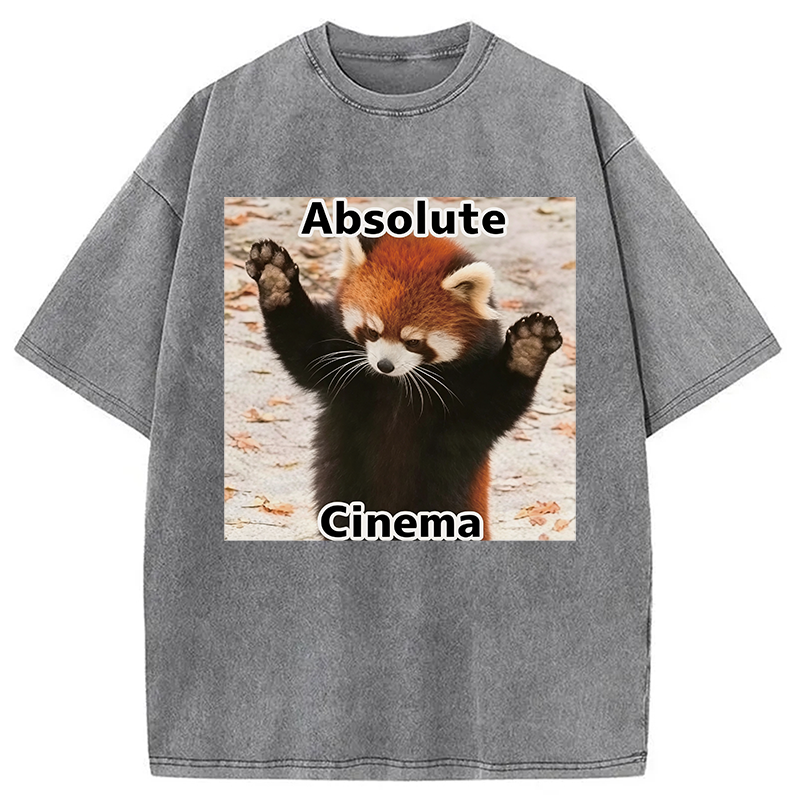 Modecanvas Absolute Cinema DTG Printing Washed T-Shirt