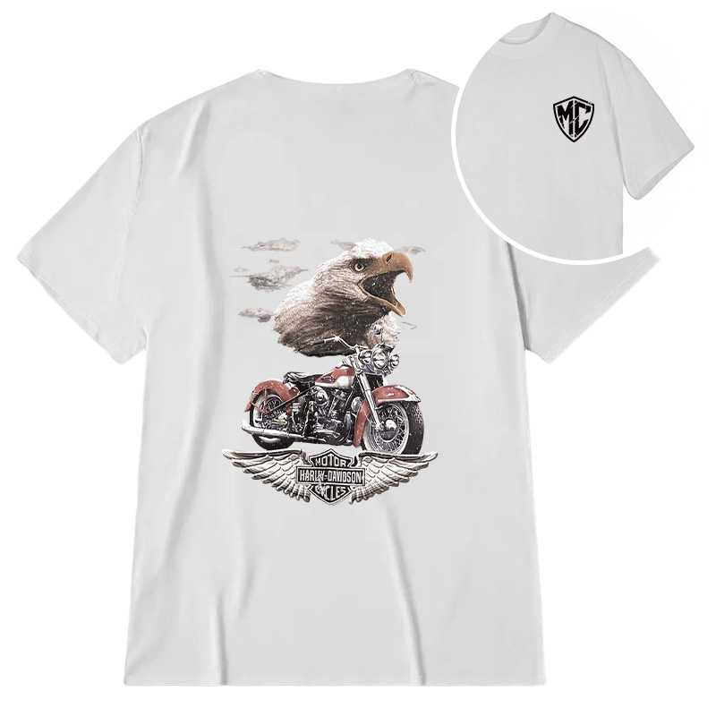 Modecanvas Harley Davidson DTG Printing Back Classic T-Shirt