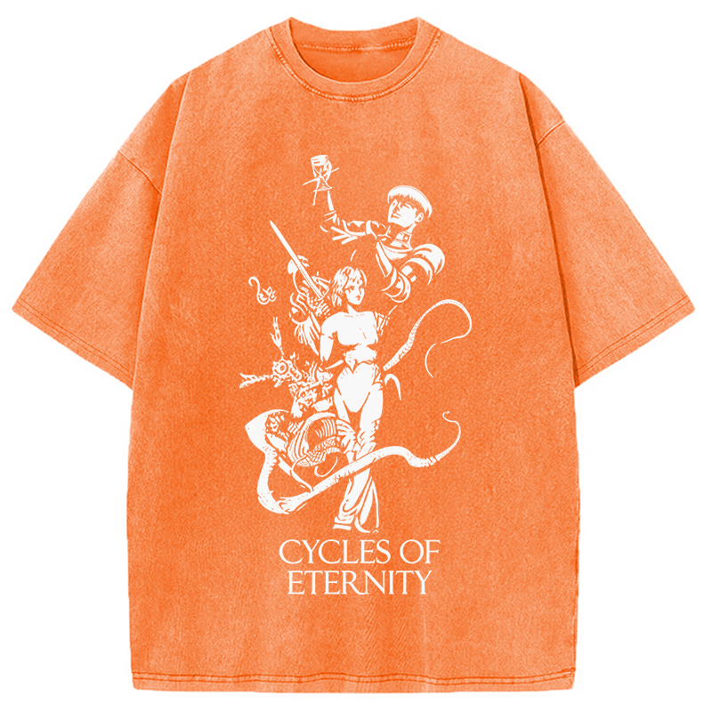 Modecanvas Cycles of Eternity DTG Printing Washed T-Shirt