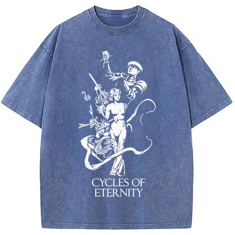Modecanvas Cycles of Eternity DTG Printing Washed T-Shirt